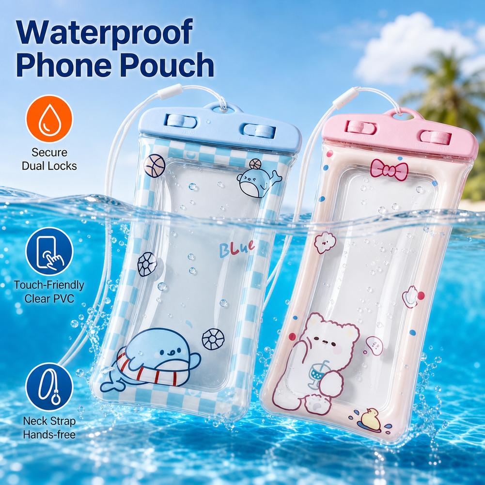 حافظة هاتف لطيفة على شكل دب مق - مراجعة Dry Bag Waterproof وسعره