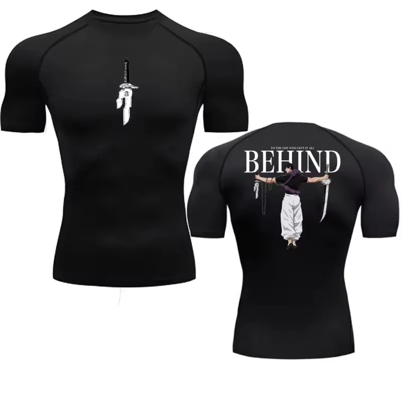 قميص ضاغط بطبعة أنمي للرجال، ق - مراجعة Rash Guard وسعره