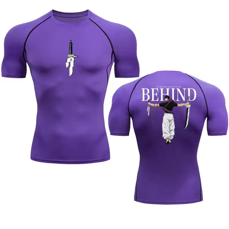 قميص ضاغط بطبعة أنمي للرجال، ق - مراجعة Rash Guard وسعره