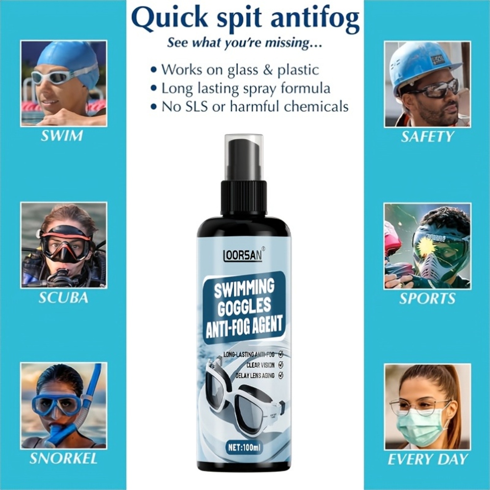 بخاخ لورسان 100 مل مضاد للضباب - مراجعة Goggles Swim وسعره